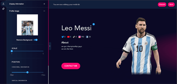 MediaKits project screenshot